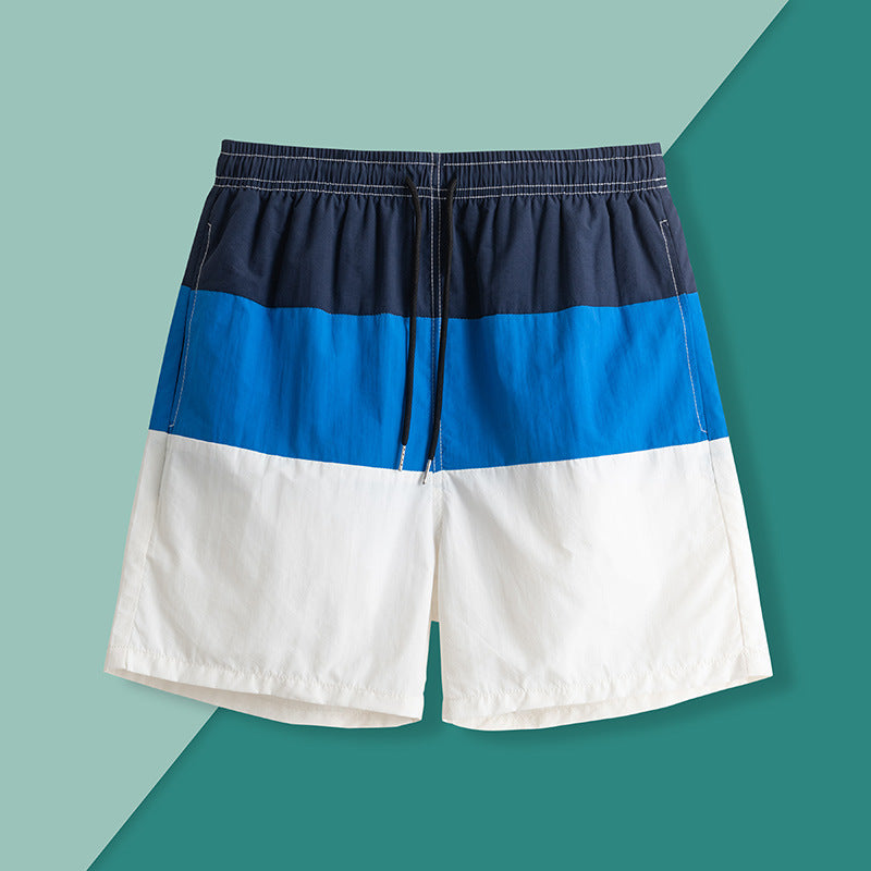 Clash Color Quick-Dry Loose Beach Pants for Men