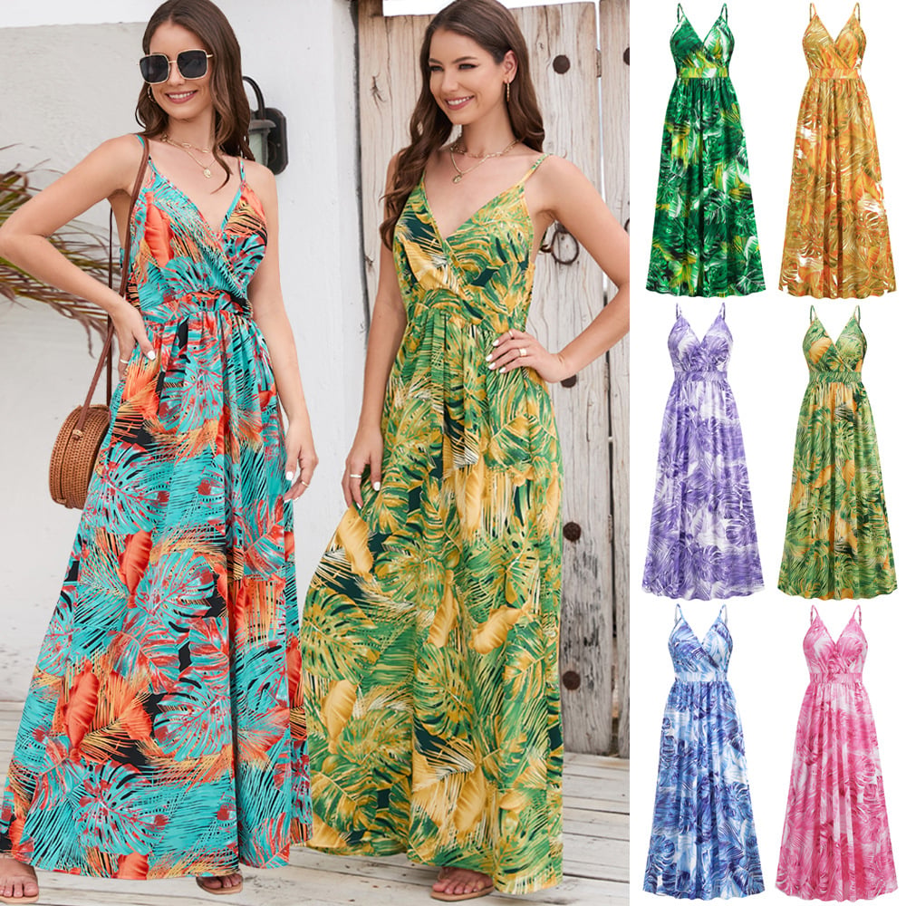 Summer Swing Long Floral Beach Dress