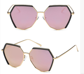 Trendy Irregular Metal Polarized Sunglasses for Men and Women