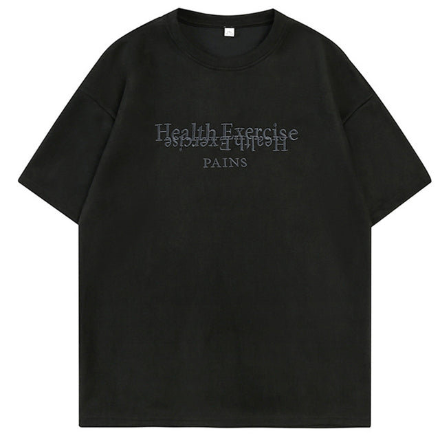 Vintage Y2K Oversized Suede T-Shirt for Men and Women