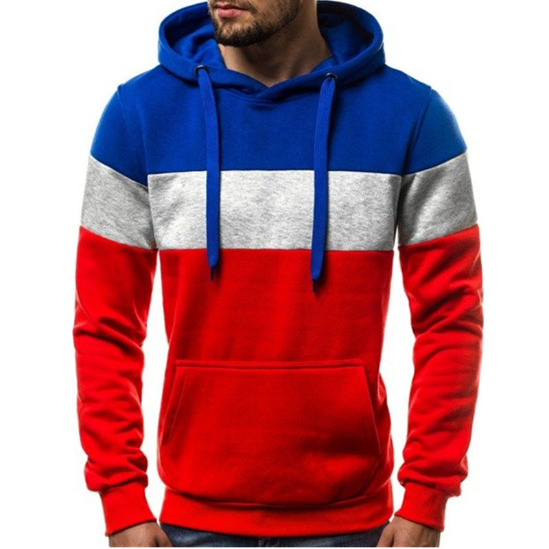 Color Block Hooded Sweatshirt Jacket