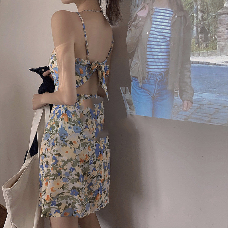 Summer Floral One-Shoulder Dress for Women 2020