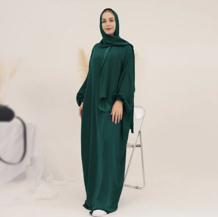 The Voile Tête Headscarf Maxi Dress | Evarisluxe