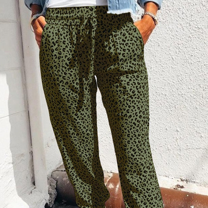 Loose Skull Leopard Print Casual Pants for Men/Women