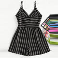Summer Striped Deep V Jumpsuit for Women (2019)