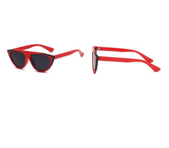 Retro Triangle Cat Eye Sunglasses for Women (Red)