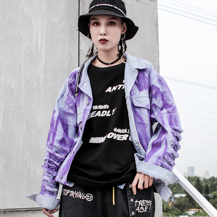 Retro Denim Jacket for Women - Loose Korean Style