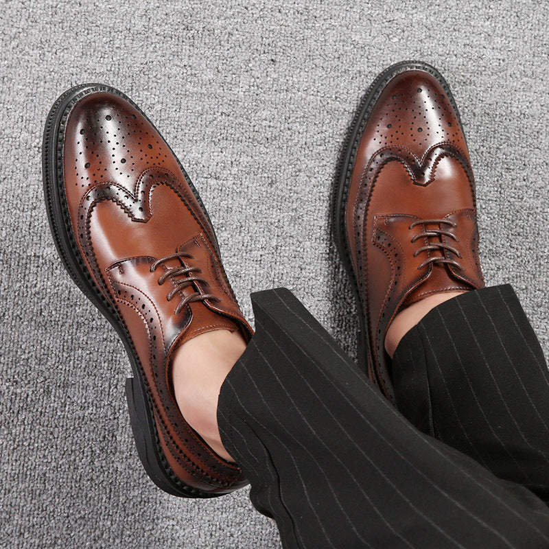 2024 Spring Men's Brogue Leather Dress Shoes
