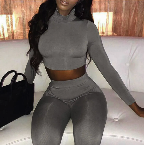 EvarisLuxe Solid Luxe Two-Piece Overall Set