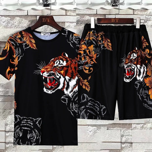 Men's 2-Piece Training Set: T-Shirt & Shorts, 2024