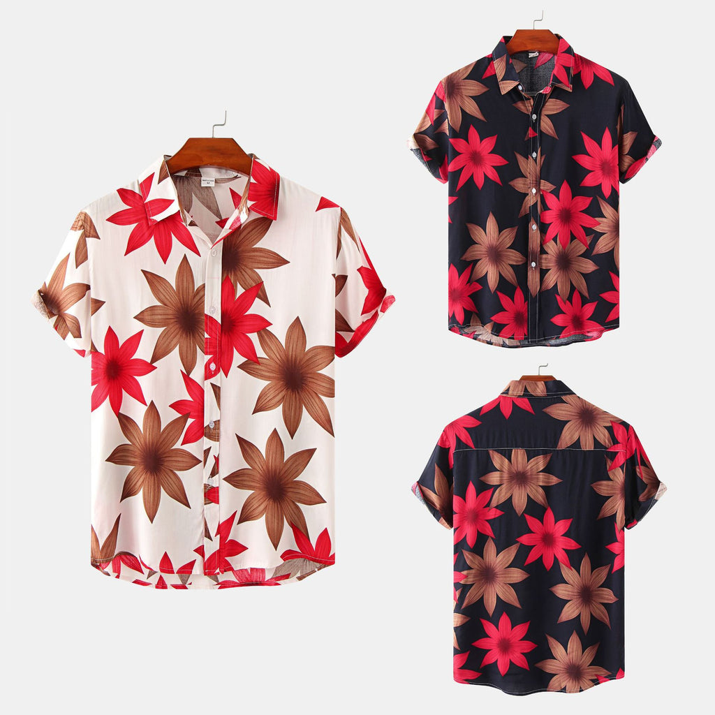 Summer Floral Short Sleeve Shirt for Men (Wholesale)
