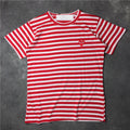 Summer Trendy Cotton Heart Stripe T-Shirt for Men/Women