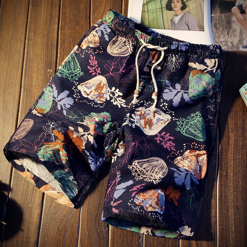 Casual Loose Beach 5-Point Sports Pants for Men