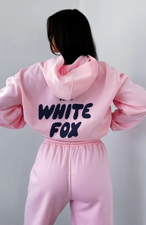 Fashionable Logo Hoodie and Sweatpants Set (2 Pieces)