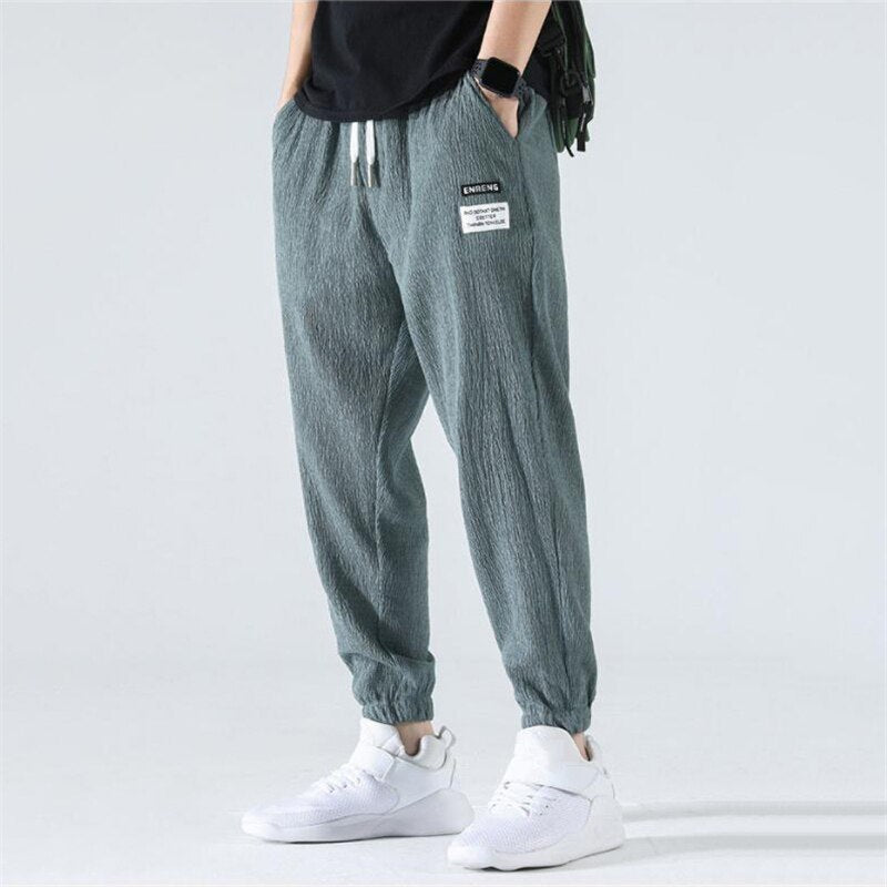 Trendy Summer Loose Nine-Point Sweatpants with Cuffs
