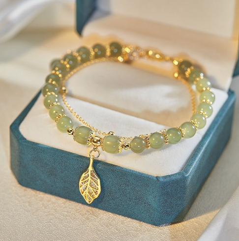 Evarisluxe Light Luxury Jade Beads Bracelet