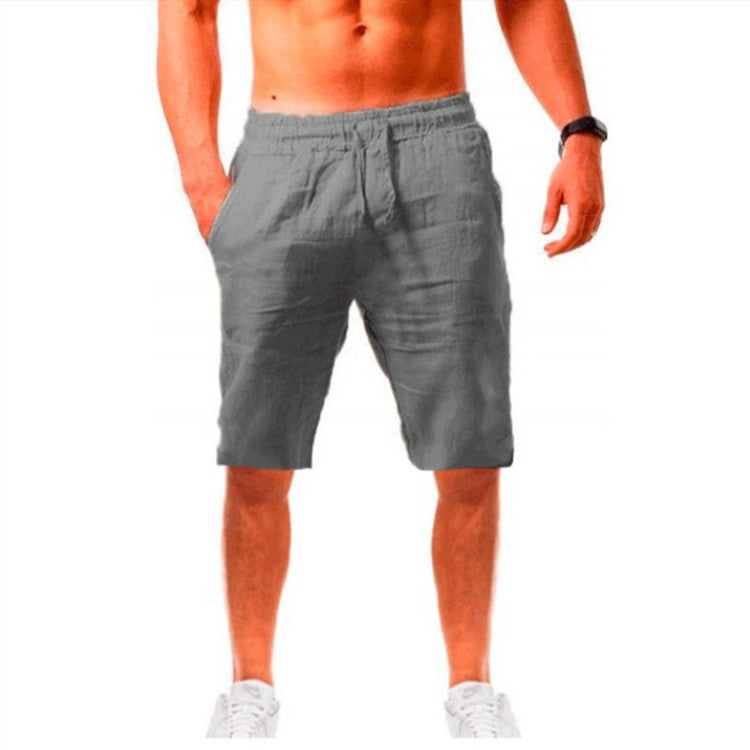 Men's Comfortable Breathable Cotton Linen Casual Shorts