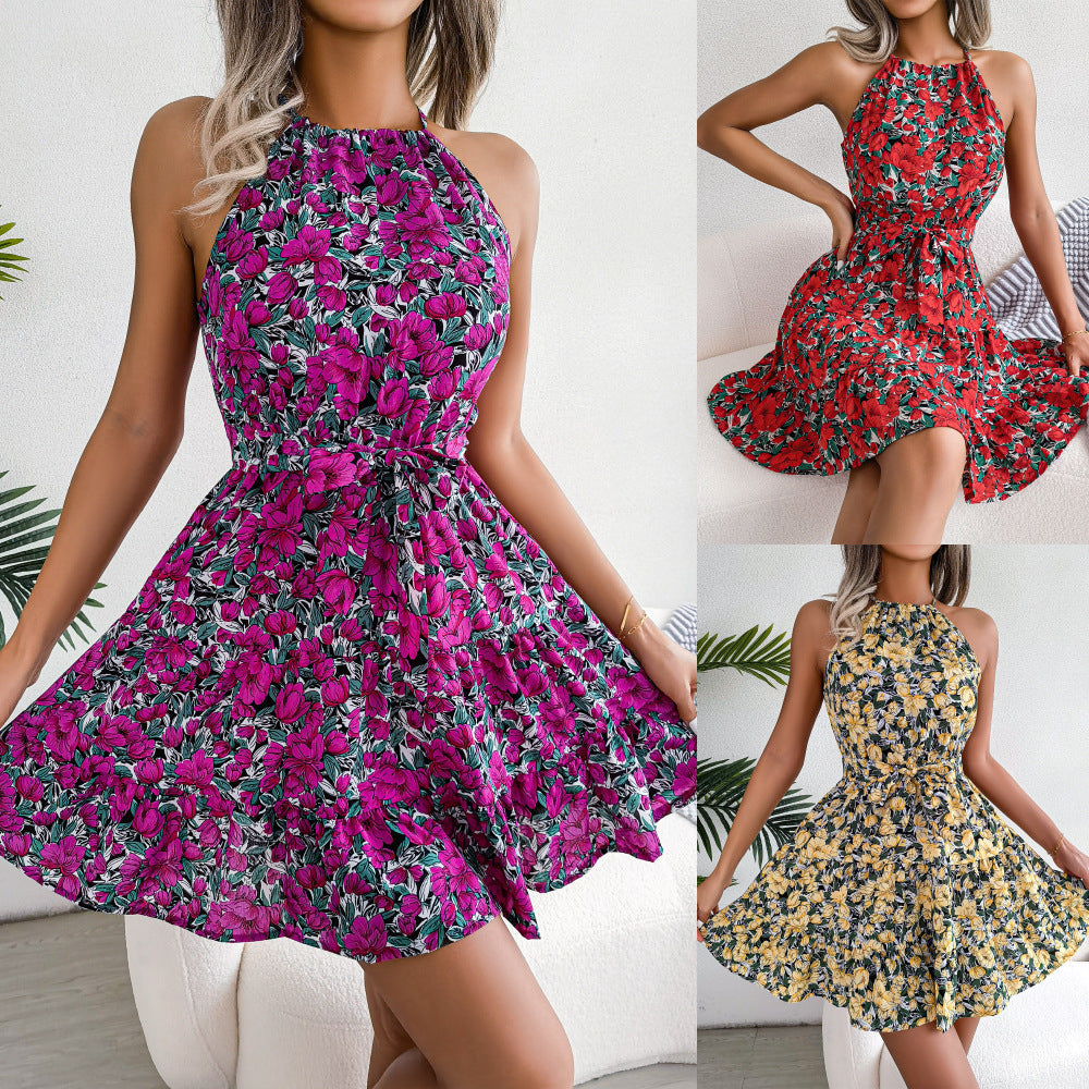 2023 Spring Summer Casual Ruffled Floral Dress