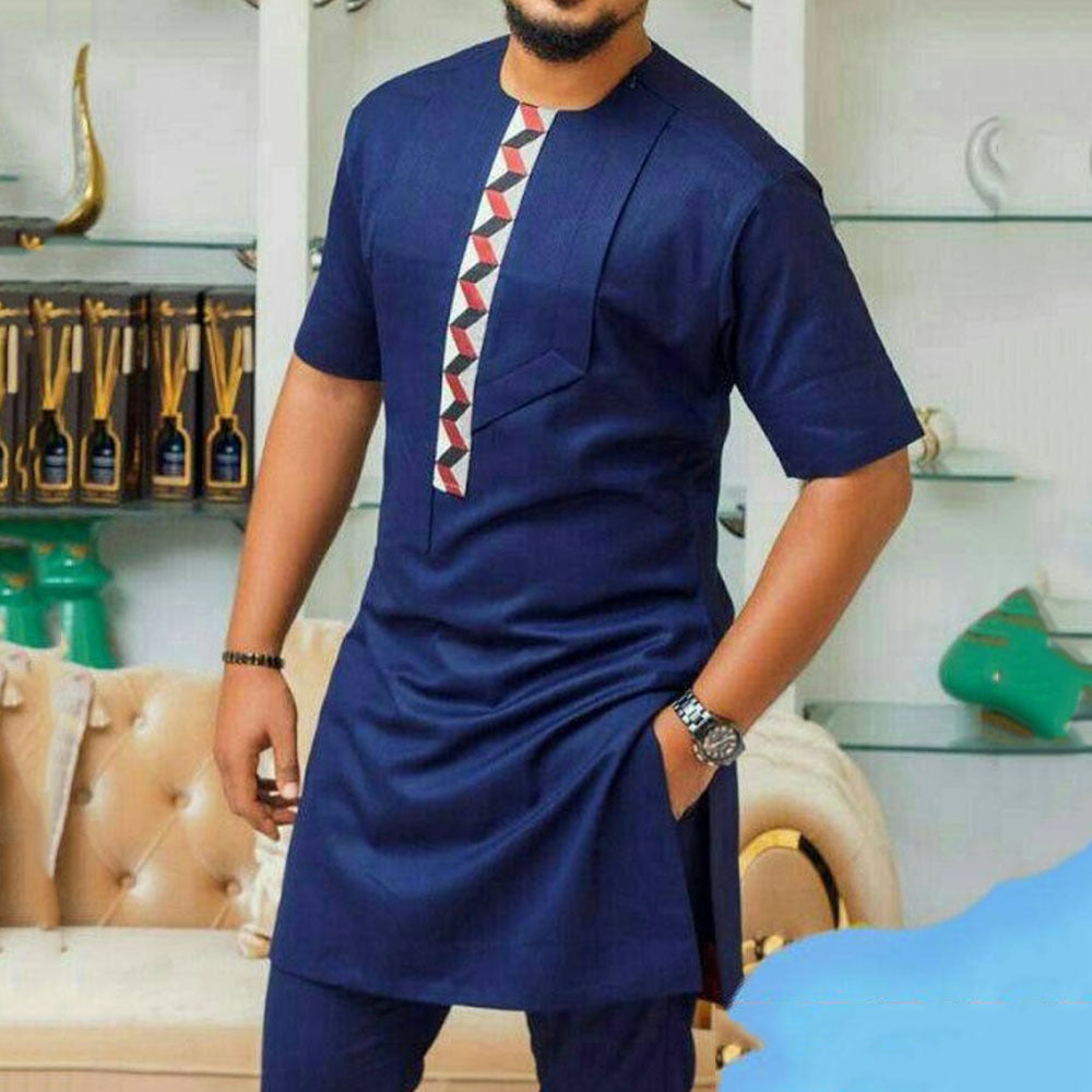 Batik Cotton Men's Casual Three-Piece Suit