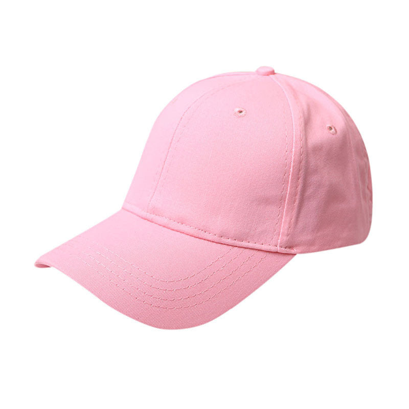 Summer Women's Ponytail Baseball Cap - Solid Color Design
