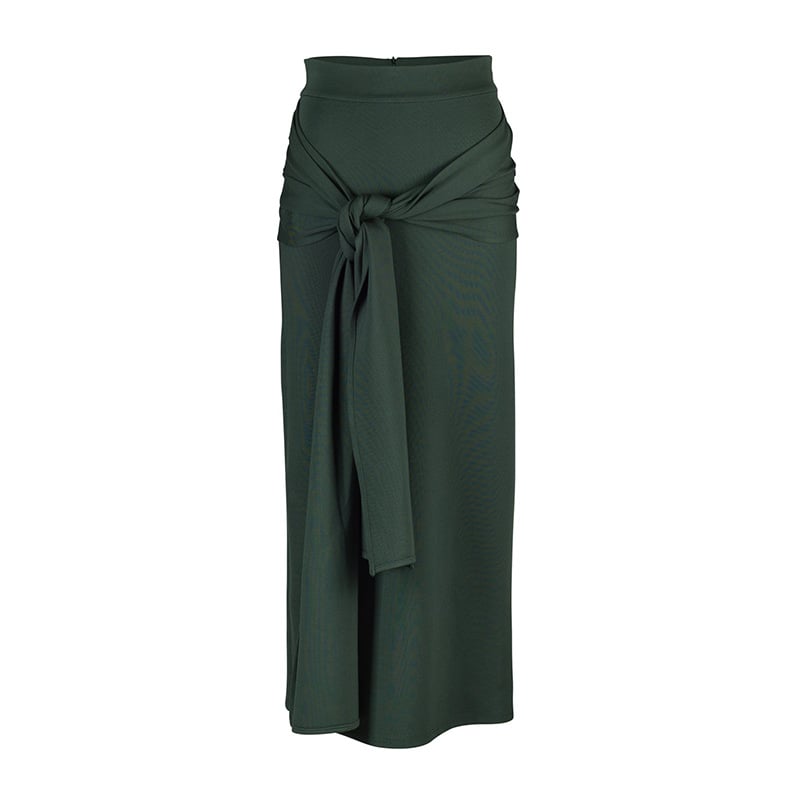Solid Color Muslim Hip Skirt for Women