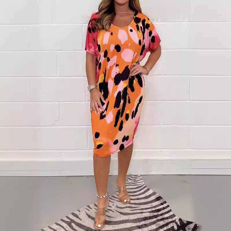 2023 Summer Plus Size Floral Casual Dress for Women
