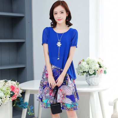 Chiffon Floral Midi Dress for Women - Summer 2019