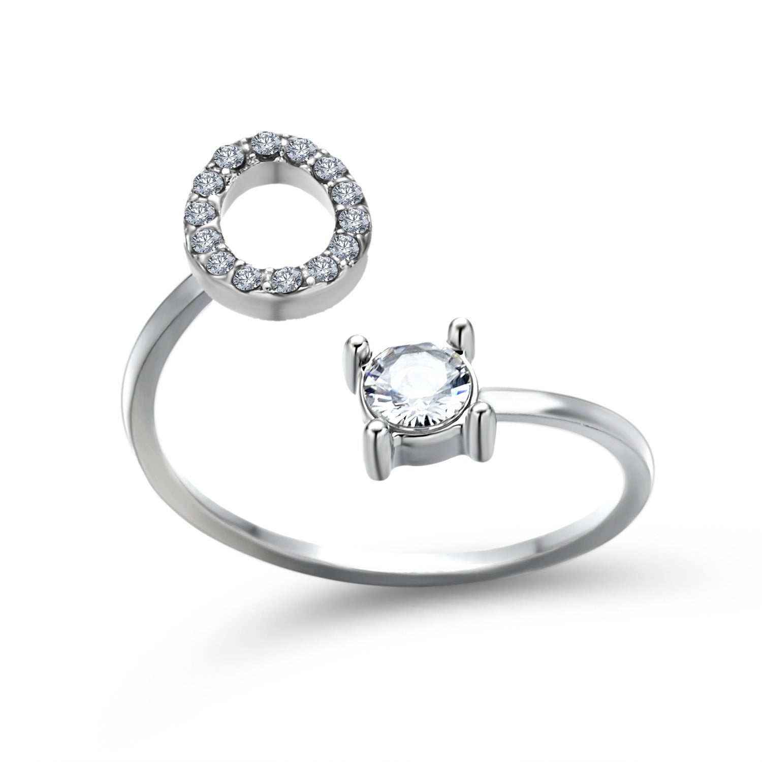 Evarisluxe Initial Letter Gold Ring