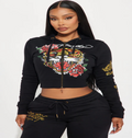 Painted Zipper Two-Piece Set