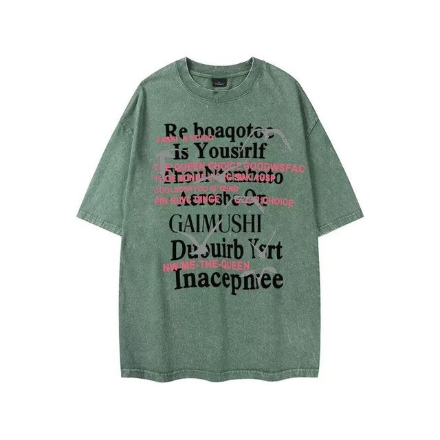ZAZOMDE Retro American T-Shirt for Men and Women, Y2K