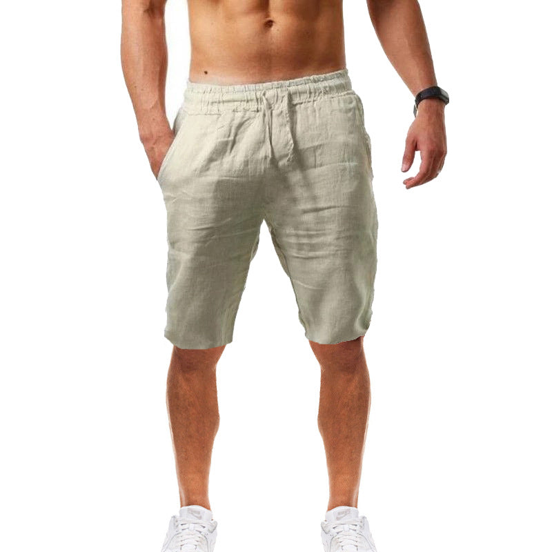 Men's Comfortable Breathable Cotton Linen Casual Shorts