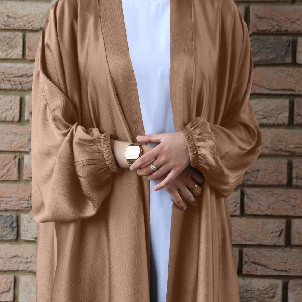 The Satin Bulle Dubai Cardigan Dress | Evarisluxe