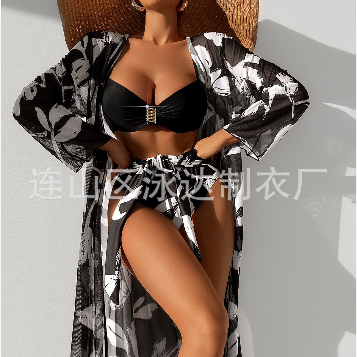 2023 Women's 3-Piece Long Sleeve Swimwear Set
