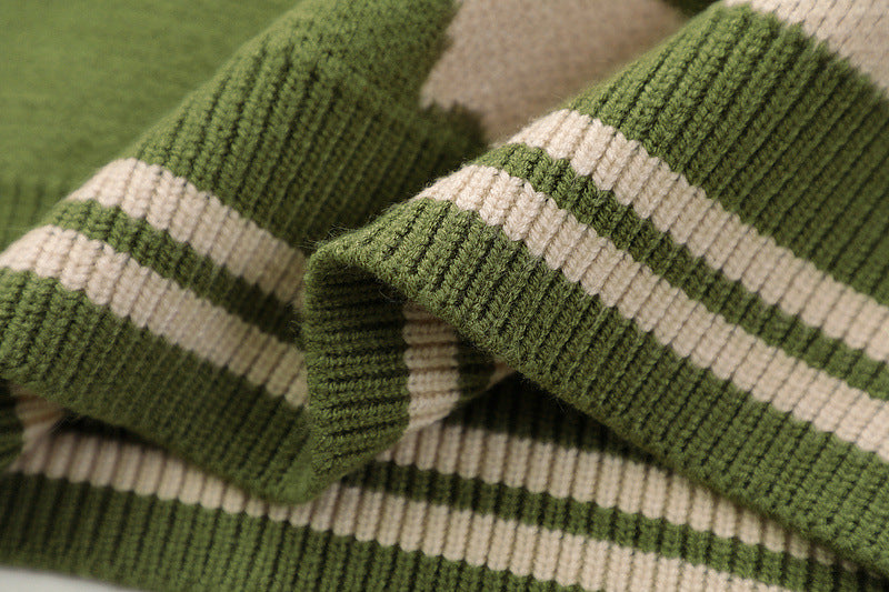 Casual Colorblock Round Neck Pullover Sweater for Men