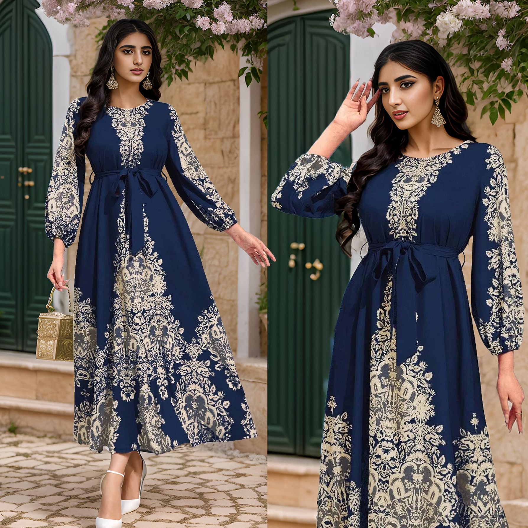 Middle East Arab Muslim Print Dress