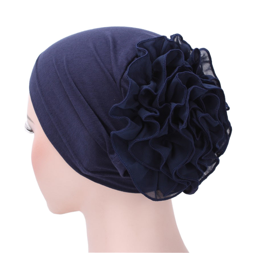 New Monochrome Muslim Chiffon Turban Hat (In Stock)