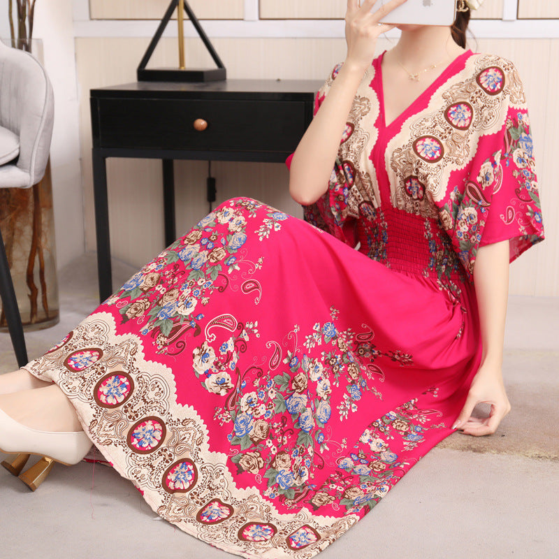 Southeast Asia Travel Floral Cotton Dress for Summer