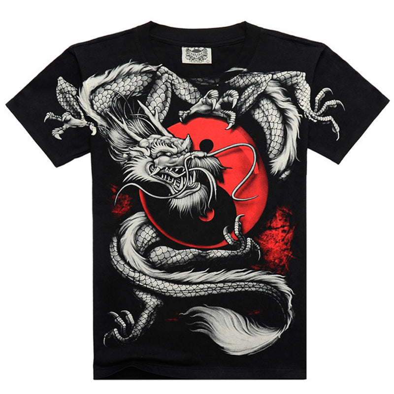 3D Animal Print Short Sleeve T-Shirt for Men