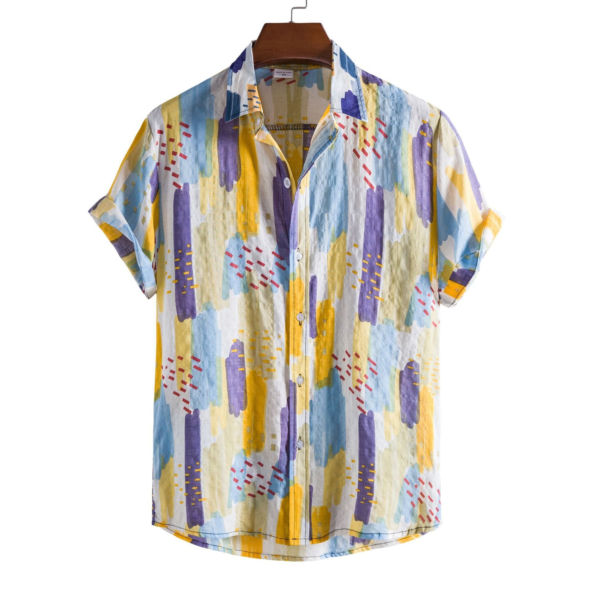 Men's Casual Short Sleeve Floral Shirt - Summer 2024
