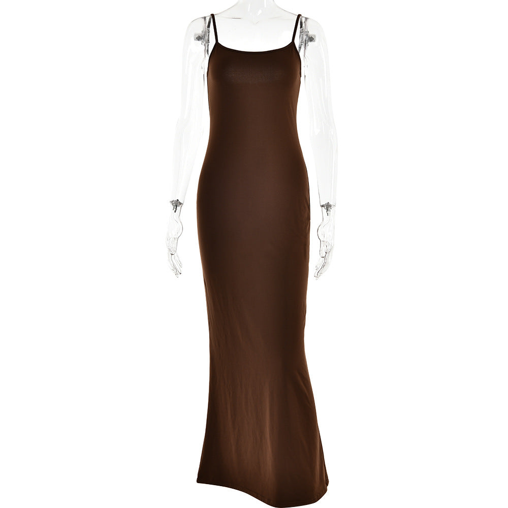 Slim-Fitting Patchwork Dress for Women