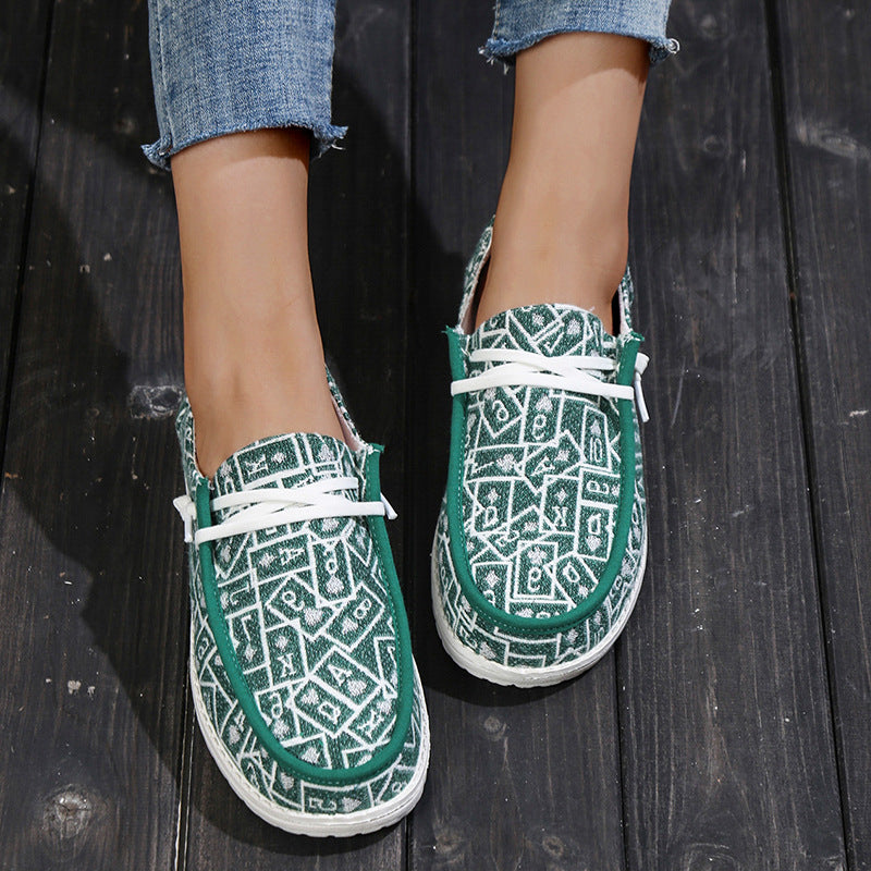 Orange Canvas Slip-On Loafers for Women (Casual Sneakers)