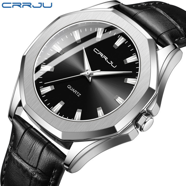 CRRJU Leather Watch 5015 for Men and Women