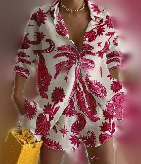Summer Vacation Suit Casual 2-piece Set