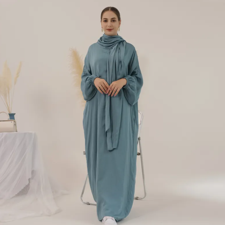 The Voile Tête Headscarf Maxi Dress | Evarisluxe