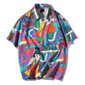 Loose Fit Short Sleeve Printed Shirt for Men