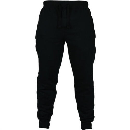 Fleece Lined Casual Pants with Print for Men