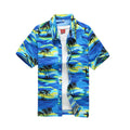 Hawaiian Men's Printed Short Sleeve Shirt, Summer Casual