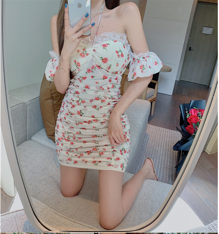 2020 New Summer Floral One-Shoulder Dress for Women