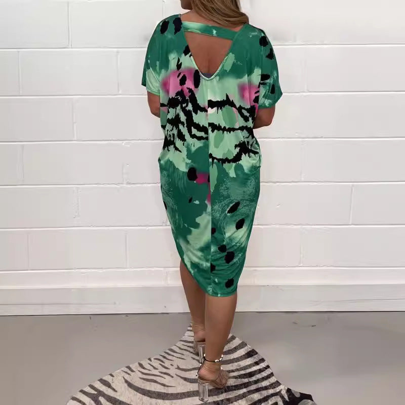 2023 Summer Plus Size Floral Casual Dress for Women