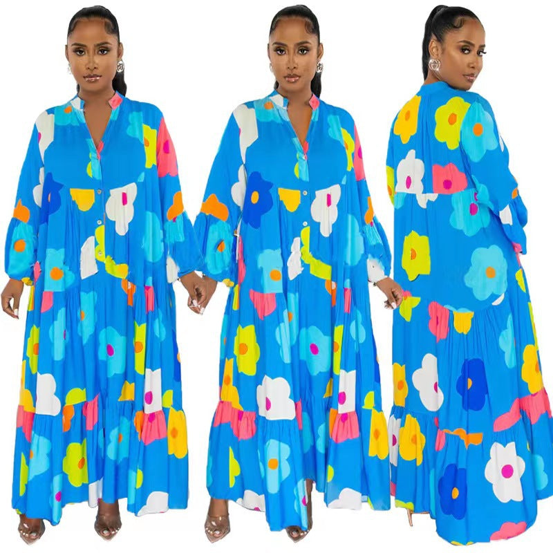 Evarisluxe Floral Print Maxi Dress